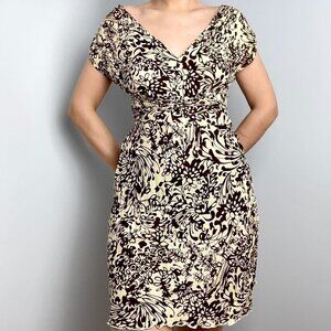 Y2K Brown Floral Mini Dress